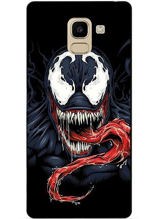 Силиконовый бампер чехол для samsung j6 galaxy j600 с рисунком веном