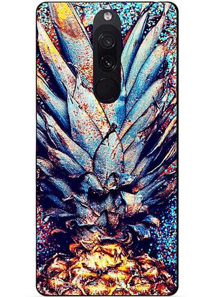 Силиконовый чехол бампер для xiaomi redmi 8 с рисунком ананас