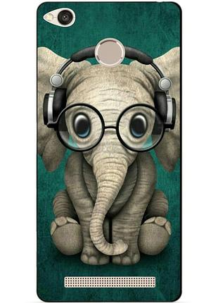 Бампер силіконовий чохол для xiaomi redmi 3s 3 pro з малюнком слоник