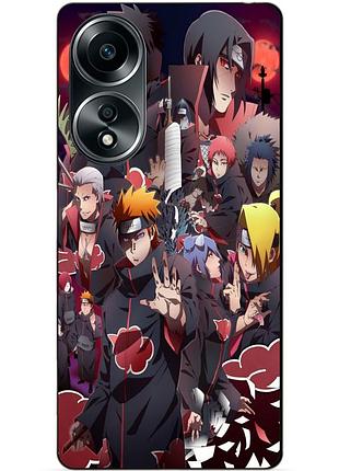 Силіконовий бампер чохол для oppo a58 з малюнком наруто аніме naruto