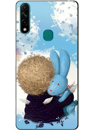 Силиконовый бампер чехол для oppo a31 с рисунком гапчинская зайка