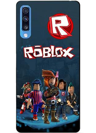 Силиконовый бампер чехол для samsung a70 с рисунком roblox роблокс
