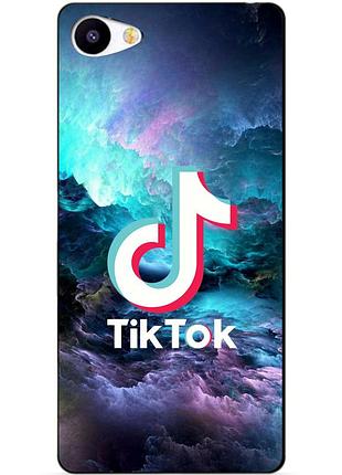 Силиконовый чехол бампер для meizu u20 с рисунком tik tok