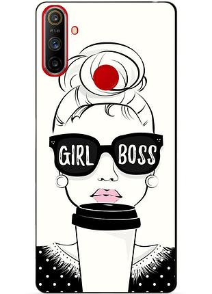 Силіконовий чохол бампер для realme c3 з малюнком girl boss