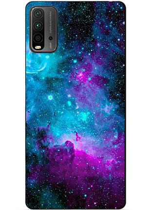 Силиконовый бампер чехол для xiaomi redmi 9t с рисунком галактика