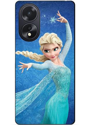 Силіконовий чохол бампер для oppo a38 з малюнком ельза холодне серце