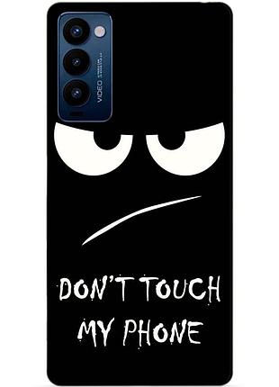 Силиконовый бампер чехол для tecno camon 18p с картинкой глаза