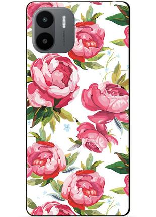 Силиконовый бампер чехол для xiaomi redmi a1/a2 с рисунком пионы