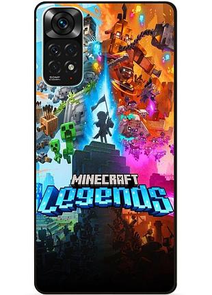 Силиконовый чехол бампер для xiaomi redmi note 11s / note 11 игра майнкрафт minecraft