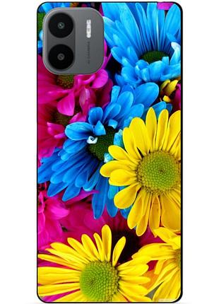 Силиконовый чехол бампер для xiaomi redmi a2 / a1 с рисунком хризантемы цветы
