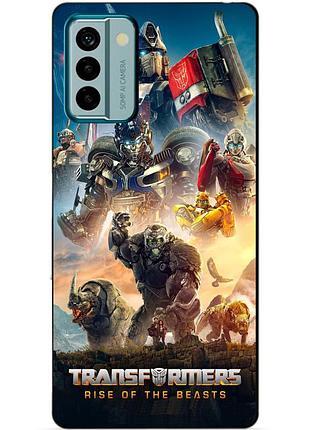 Силиконовый чехол бампер для nokia g22 с картинкой звероботы трансформеры transformers