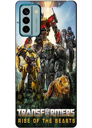 Силиконовый чехол бампер для nokia g22 звероботы трансформеры transformers