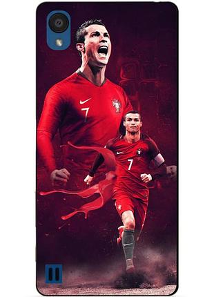 Силіконовий бампер чохол для zte blade a5 2019 з малюнком ronaldo