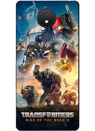 Силиконовый чехол бампер для nokia c21 с картинкой звероботы трансформеры transformers