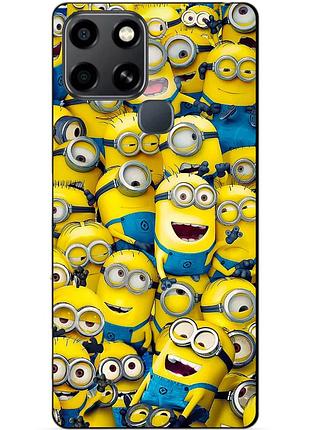 Силіконовий чохол бампер для infinix smart 6 з малюнком міньйони minion