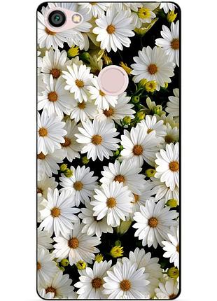 Силиконовый чехол бампер для xiaomi note 5a prime с рисунком ромашки