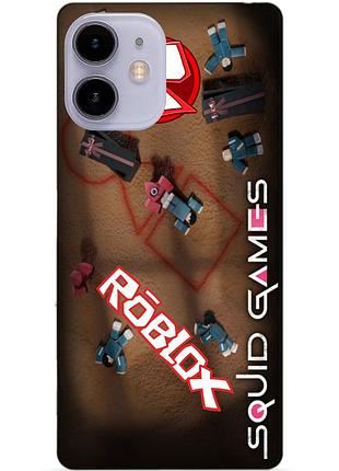 Силіконовий чохол бампер для iphone 11 з малюнком roblox гра в кальмара роблокс