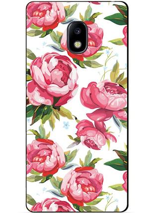 Силиконовый бампер чехол для samsung j730 galaxy j7 2017 года с рисунком пионы