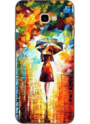 Чехол силиконовый для samsung j4 plus galaxy j415 с рисунком прогулка
