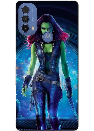Силиконовый чехол бампер для motorola moto e20 с рисунком гамора стражи галактики gamora