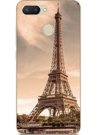 Чохол силіконовий бампер для huawei p smart з малюнком ейфелева вежа