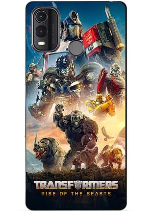 Силиконовый чехол бампер для nokia g11 plus с картинкой звероботы трансформеры transformers