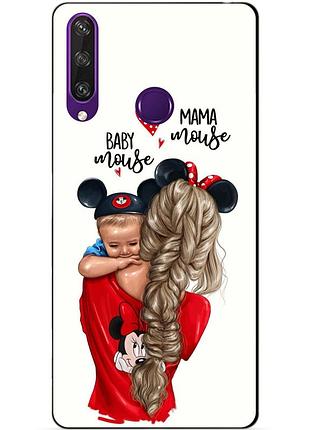 Силіконовий чохол бампер для huawei y6p з малюнком мама і малюк