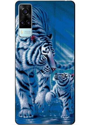 Силіконовий бампер чохол для vivo y31/y53s з малюнком тигри