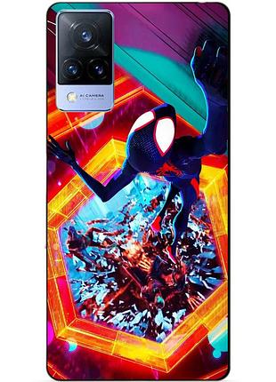 Силіконовий бампер чохол для vivo v21 з малюнком людина павук