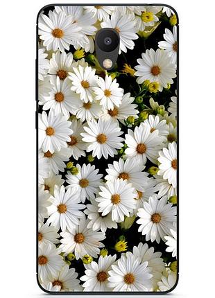 Чохол силіконовий бампер для meizu m5 з малюнком ромашки