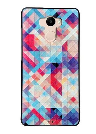Бампер силиконовый чехол для xiaomi redmi 4 redmi 4 prime с рисунком ромбы