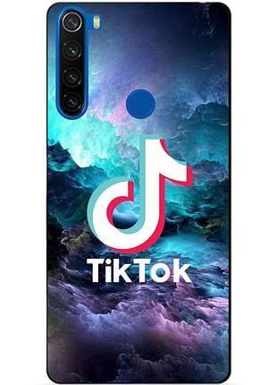 Силиконовый чехол бампер для xiaomi redmi note 8t с рисунком tik tok