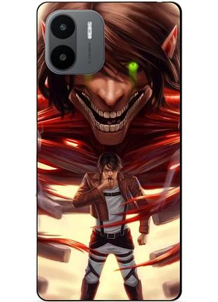 Силиконовый бампер чехол для xiaomi redmi a1/a2 с рисунком attack on titan аниме