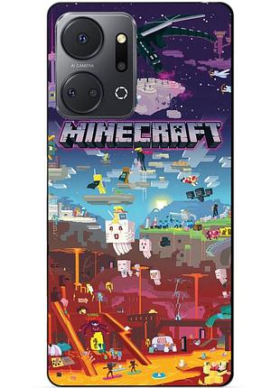 Силіконовий чохол бампер для huawei honor x7a гра minecraft майнкрафт