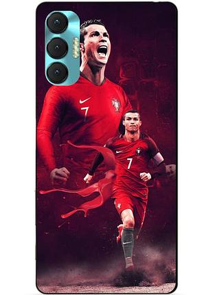 Силиконовий бампер чохол для tecno spark 8p з картинкою ronaldo португалія