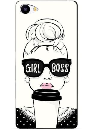Бампер силиконовый чехол для meizu u20 с рисунком girl boss