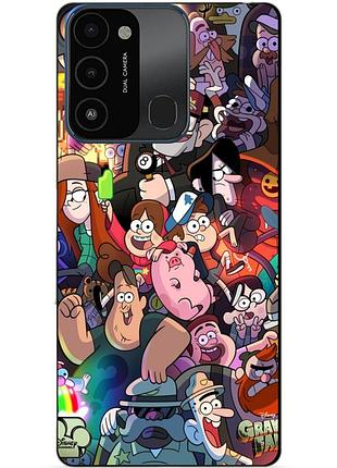 Силиконовый бампер чехол для tecno spark go 2022/spark 8c с рисунком гравити фолз gravity falls
