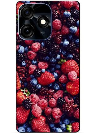 Силіконовий чохол бампер для tecno spark 10c з малюнком ягоди