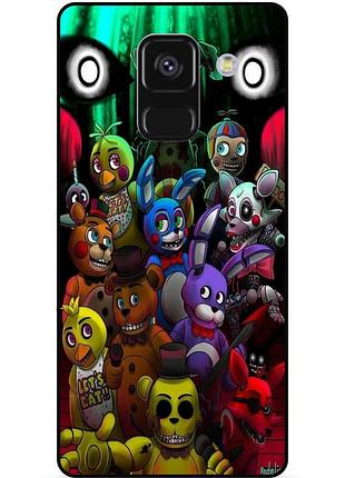 Чехол силиконовый бампер для samsung a8 plus с рисунком freddy фредди аниматроники