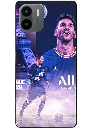 Силиконовый бампер чехол для xiaomi redmi a1/a2 с рисунком messi psg