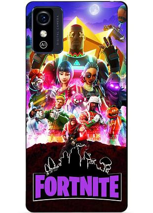 Силіконовий бампер чохол для zte blade l9 з малюнком fortnite