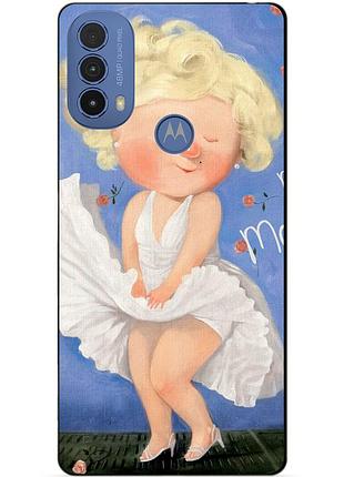 Силиконовый чехол бампер для motorola moto e20 с рисунком мэрилин монро гапчинская marilyn monroe