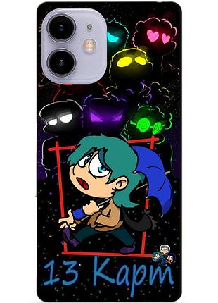 Силіконовий бампер чохол для iphone 11 з героїм 13 карт парасолька