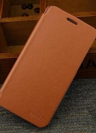 Флип чехол книжка для lenovo a5000 boso цвет коричневый