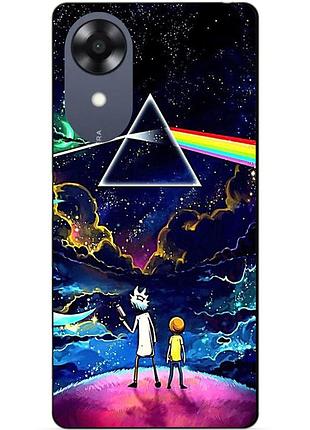 Силіконовий чохол бампер для oppo a17k з малюнком рік і морті rick and morty