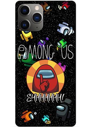 Силиконовый чехол бампер для iphone 11 pro с рисунком among us амонг ас