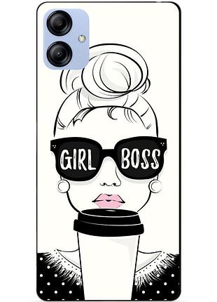 Силіконовий бампер чохол для samsung a04e з малюнком girl boss
