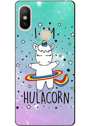 Силіконовий бампер чохол для xiaomi redmi s2 з малюнком єдиноріг