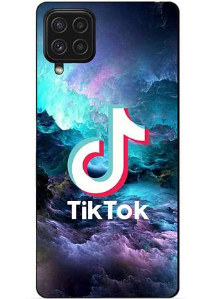 Силіконовий чохол бампер для samsung a12 з малюнком tik tok тік ток