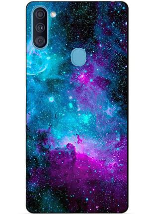 Силіконовий бампер чохол для samsung a11 з малюнком галактика